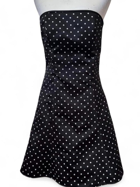 Jessica McClintock Dresses & Skirts - VINTAGE JESSICA MCCLINTOCK Black & white polka dot strapless dress